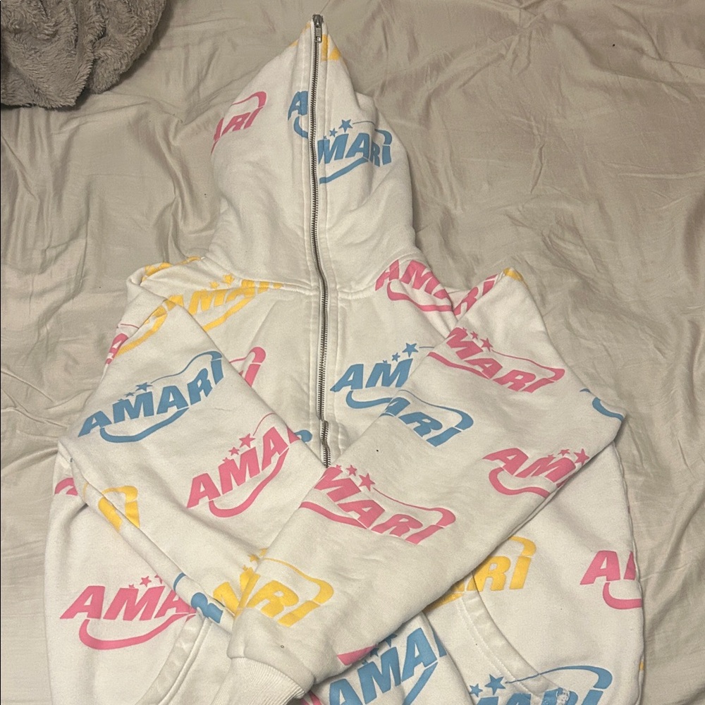 Amari White Performance Jacket With Multicolor Lo… - image 1